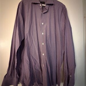 Ermenegildo Zegna Purple Micro-Check Dress Shirt